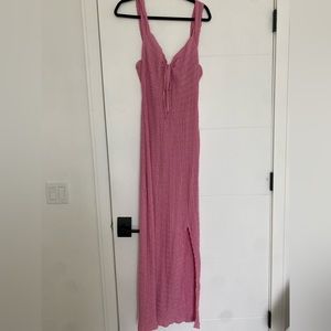FREE PEOPLE- pink maxi dress